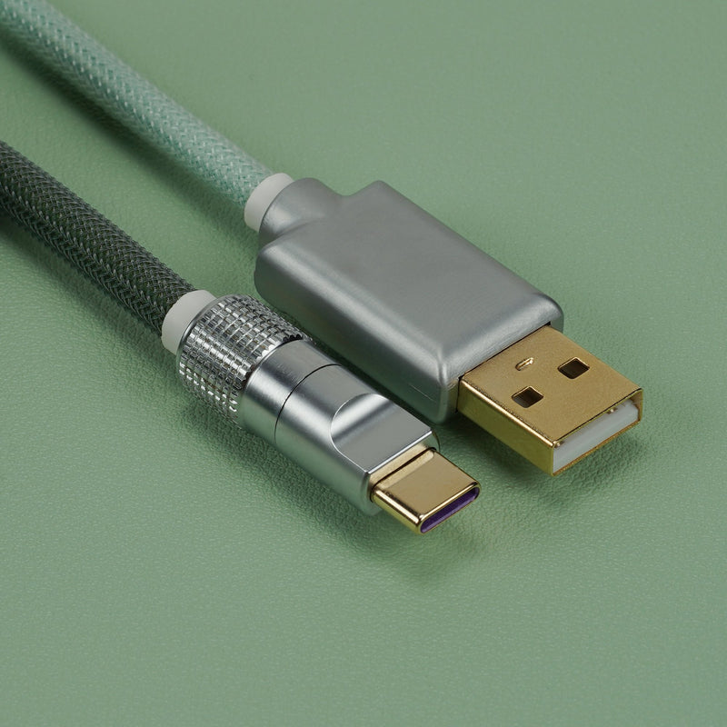 (KBDFANS) CABLE COIL MUTI-GREEN HANDMADE CUSTOM MECHANICAL KEYBOARD USB-C