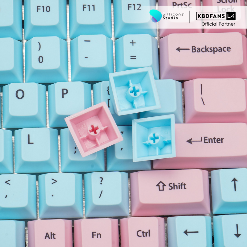 (KBDFans) PINK AND BLUE CHERRY PROFILE DYE-SUB DP0813