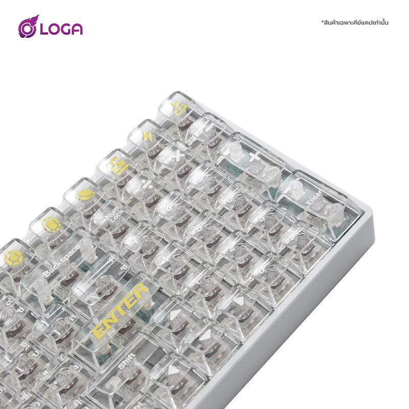 LOGA CRYSTAL SERIES :132 KEYS CLEAR KEYCAP SET