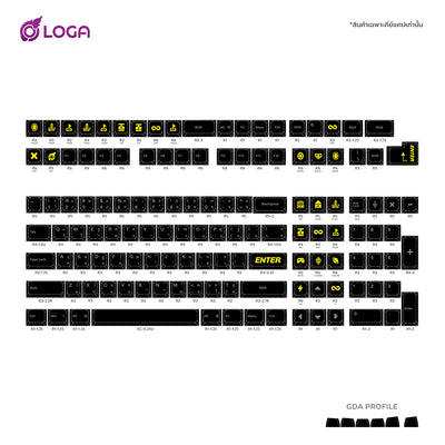 LOGA CRYSTAL SERIES :132 KEYS CLEAR KEYCAP SET