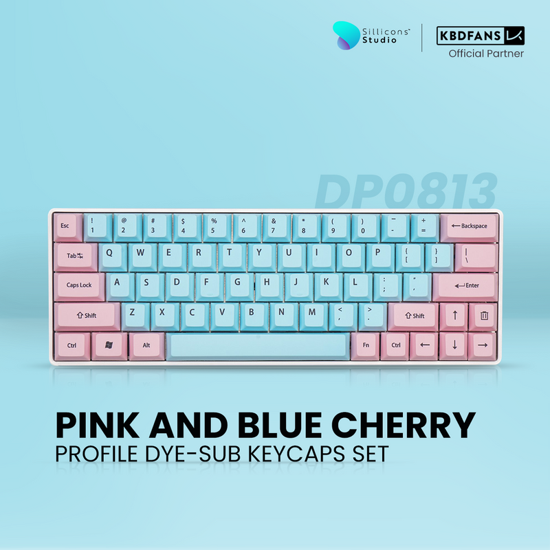 (KBDFans) PINK AND BLUE CHERRY PROFILE DYE-SUB DP0813