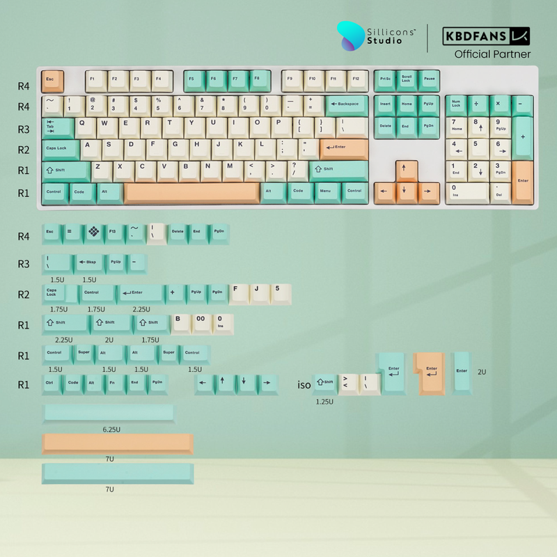 (KBDFans) CHERRY PROFILE SIMPLE GREEN DYE-SUBBED