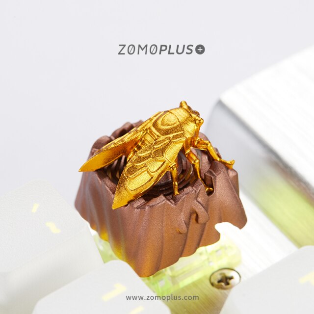 ZOMO PLUS Golden Cicada Aluminium Keycap