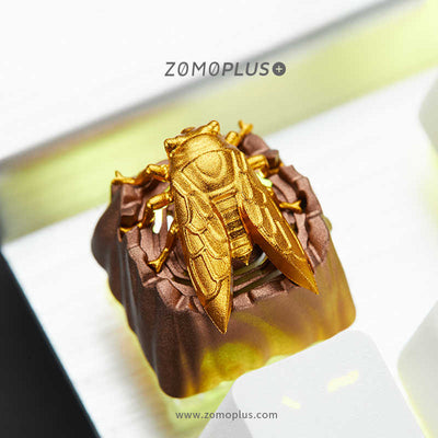 ZOMO PLUS Golden Cicada Aluminium Keycap